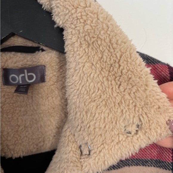 Orb Red and Beige Lined Plaid Coat | small - Picture 5 of 5